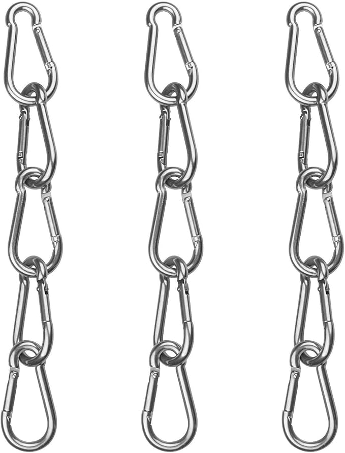 CertBuy 50pcs 2 Inch Stainless Steel Spring Snap Hook, 304 Stainless Steel Carabiner Clip Keychain Heavy Duty Quick Link Hook for Camping Fishing Hiking Traveling