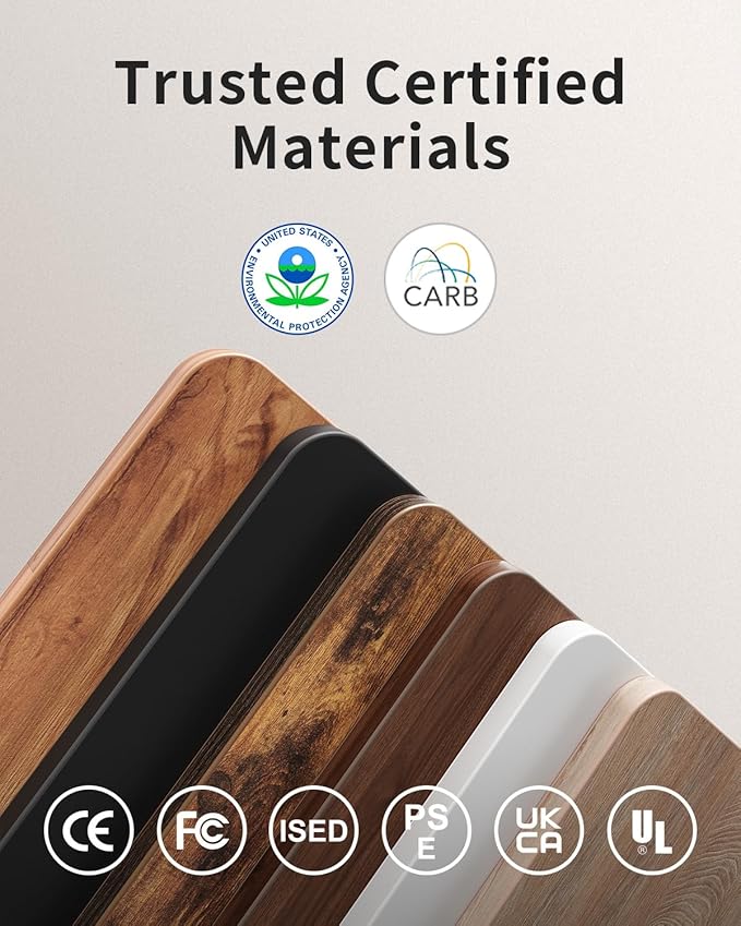 FEZIBO Electric Standing Desk Adjustable Height, 40 x 24 Inch Sit and Stand Desk, Home Office Desk, Ergonomic Workstation Computer Desk, Black Walnut