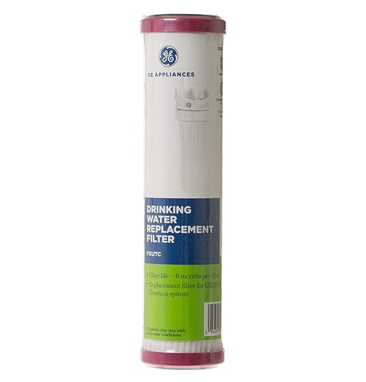 GE Basic Single Stage Drinking Water System Replacement Filter, Fits GX1S01R Under Sink Filtration System, Replace Every 6 Months, FXUTC