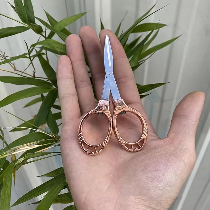 2-Piece Set of Silver Mini Folding Scissors, Compact, Ambidextrous, Sharp and Straight Edge, Stainless Steel, Home, Office, Travel, Craft, DIY