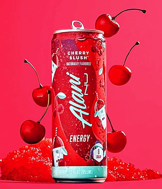 Generic Alani. Nu Energy Drink Variety Pack | (Pack Of 12) | 4 Different Flavors : Orange Kiss, Pink Slush, Juicy Peach and Cherry Slush -12 fl. oz - By The Munchie Mix