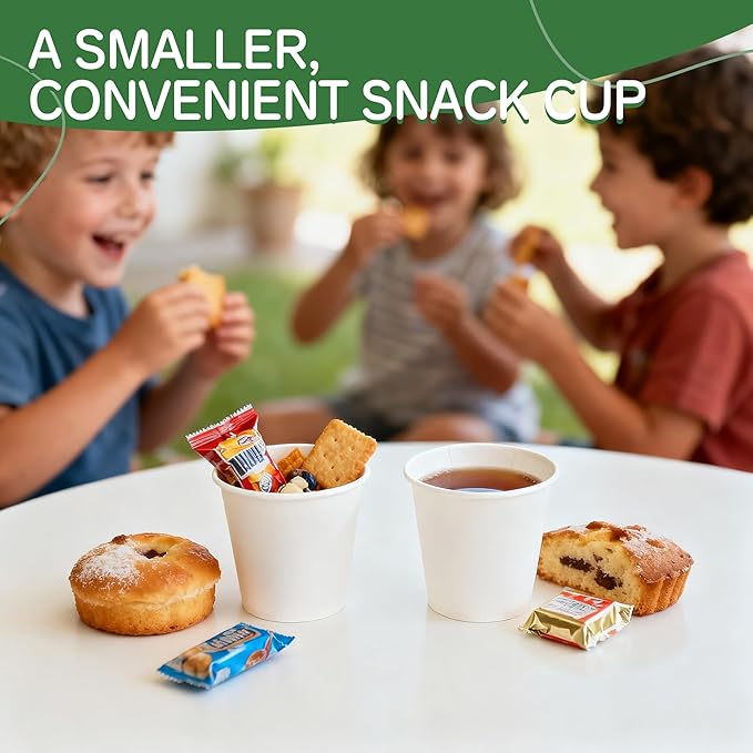 600 Pack 3 oz Paper Cups, Small Coffee Cups, Disposable Mini Bathroom Mouthwash Cups, Suitable for Party, Picnic, Travel, and Events