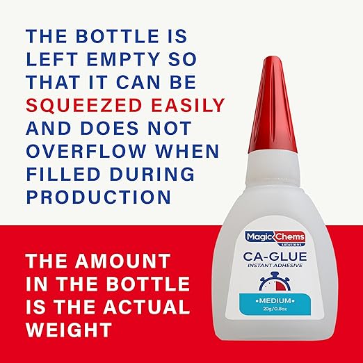 CA Glue with Activator (24 x 0.8 oz + 12 x 6.7 fl oz), Cyanoacrylate Glue and Activator, SuperGlue withActivator, CAGlue and Accelerator (12 Pack)