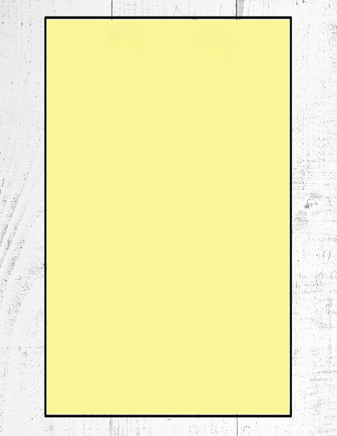 Colored Copy Writing and Printing Paper, 20 Pound, 75 GSM, 8.5"x14"/ Legal Size, 500 Sheets Per Ream. (500, Canary)