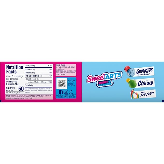 SweeTARTS Original, Candy, Roll, 1.8 oz, 36 count