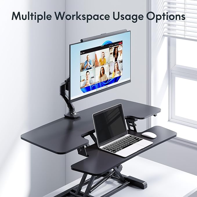 FlexiSpot Single Monitor Stand for Desk Adjustable Spring Vesa Monitor Mount with C Clamp for 10 to 27 Inch Computer Screens Heavy Duty Monitor Arm Hold up to 3.3 to 11lbs, Black