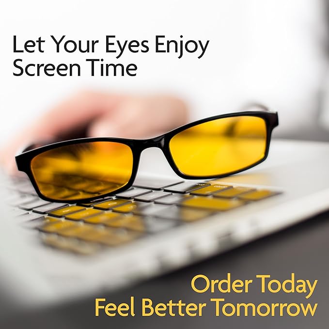 Prospek Blue Light Reading Computer Glasses, ELITE for Women and Men, +1.5 Diopters, Anti Glare Amber Lens, 99% Blue Light Blockers High Optical Quality Lenses