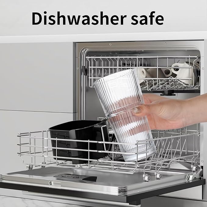 Glass Cups with Lids and Straws - 18oz Glass Tumbler with Straw and Lid, Premium Coffee Cups for Tea, Iced Coffee, Smoothie,Ideal Gift for Home, Office, 4 Pack