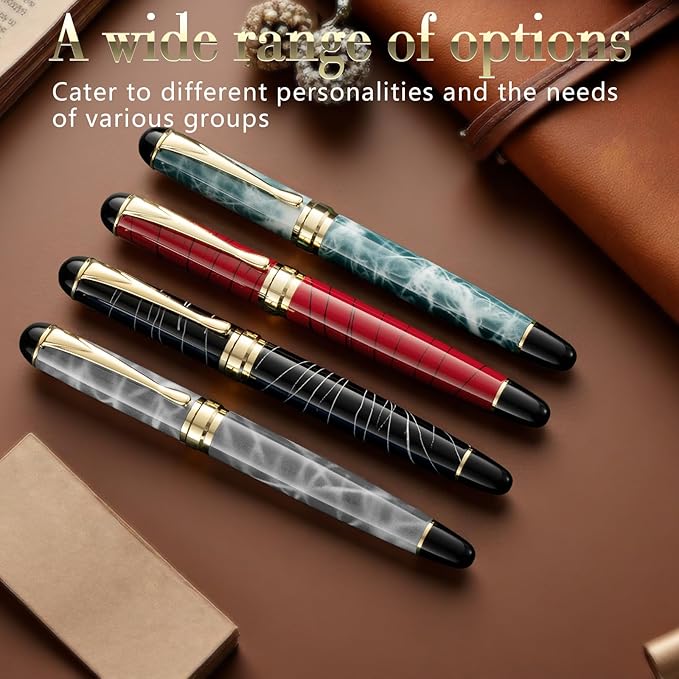 Luxury Ballpoint Pens Black Ink 0.5mm Medium Point Work Pen Smooth Writing,Elegant Fancy Nice Gift Pen Set for Signature Executive Business Office Supplies - Gift Boxed with Extra Refills