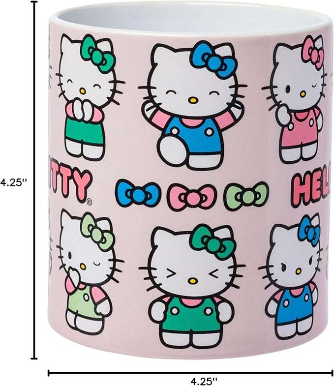 Silver Buffalo Sanrio Hello Kitty Various Emotions and Poses Mug, 20 Ounces