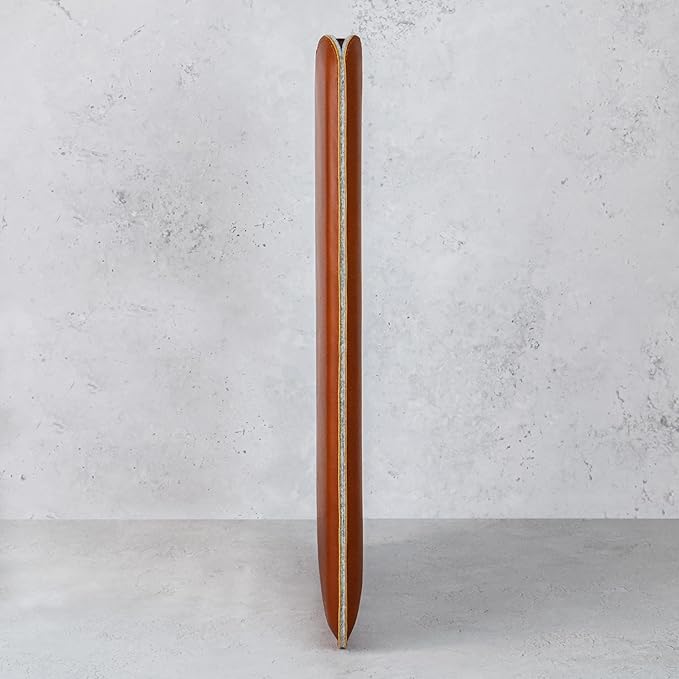 Casemade Real Leather Laptop Sleeve for MacBook Pro & Air Fits 13, 14, 15 & 16 Inch - Genuine Full Grain Leather with Soft Wool Lining (16 inch - Pro M1/M2/M3/M4)