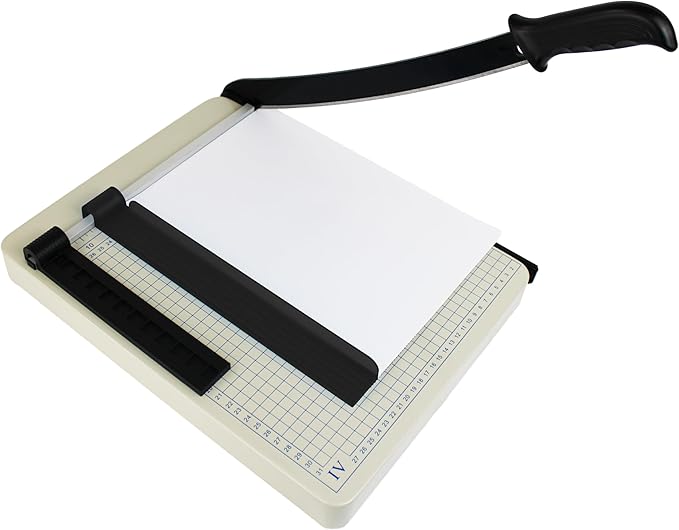 TEXALAN(R) Paper Cutter 12" x 10" Metal Base Trimmer Scrap Booking Guillotine Blade