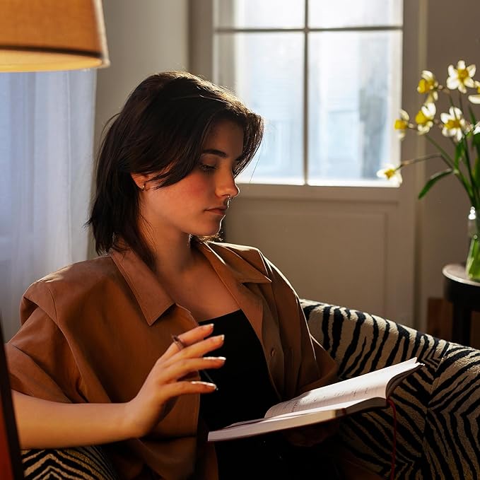 TIEFOSSI Dot Journal, 160gsm 190 Numbered Pages, Diary for Work & Sketching, A5 Hardcover Leather Journal for Writing Women Men