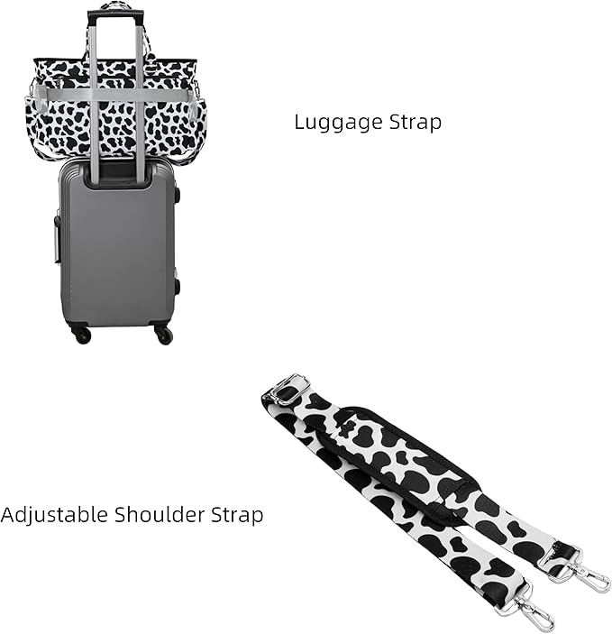 Rabjen Nurse Tote Bag for Work with Padded 15.6” Laptop Sleeve, Medical Supplies Shoulder Bag for Home Health Care