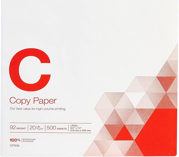 Staples Copy Paper, 8 1/2" x 14", Ream