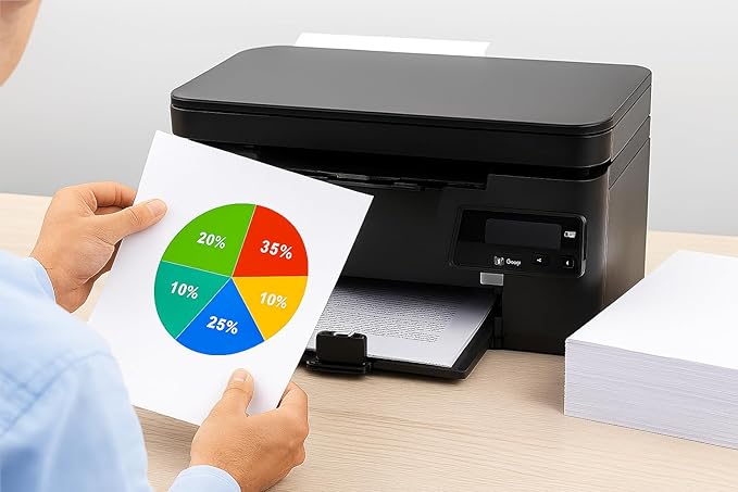 Premium 2-Ream Copy Paper – 8.5 x 11 Inch, 500 Sheets/Ream, Bright White, Jam-Free, Acid-Free, Sustainable Packaging – Ideal for Printers, Copiers & Fax Machines
