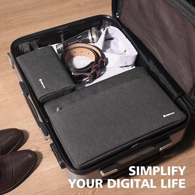 NIDOO Laptop Sleeve 17.3 inch Laptop Bag Computer Carrying Case Cover Compatible with Lenovo Legion 5 / HP Gaming Pavilion 17 / Acer Chromebook 317 / Dell G7 17 / MSI for Men Women, Dark Grey