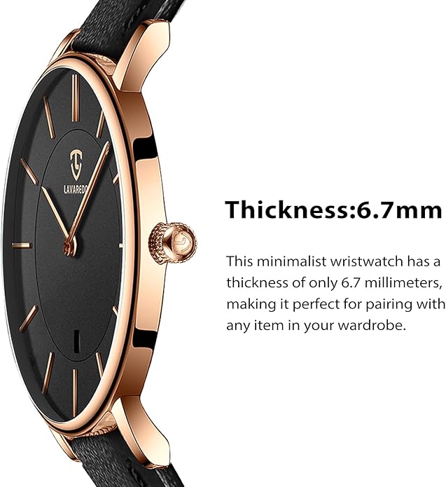 BEN NEVIS Watch, Mens Watch, Minimalist Fashion Simple Wrist Watch Analog Date with Leather Strap