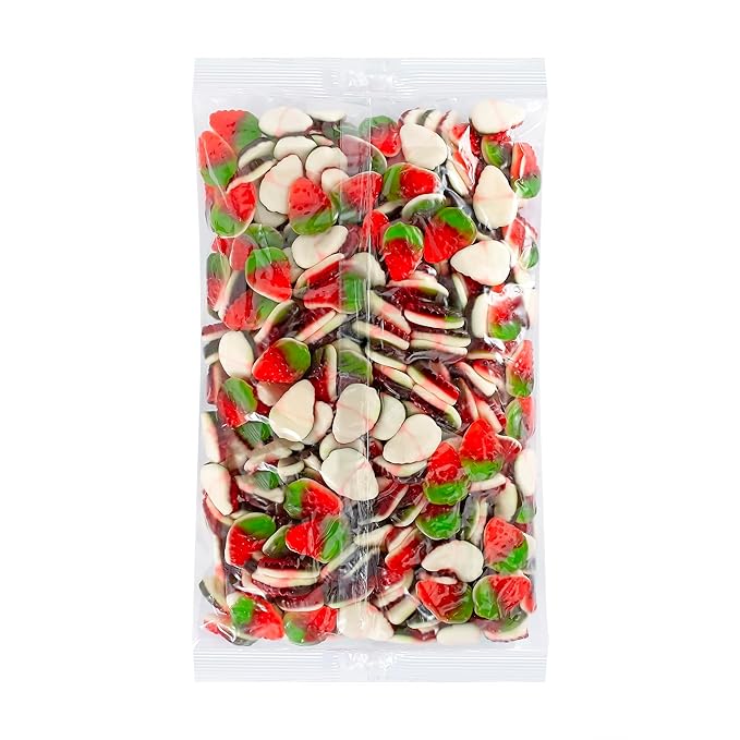 Kervan Candy Bebeto Foam Bottom Strawberry Gummies - Fruity, Soft & Sweet Gummy Candy Bulk for Kids, Gift Snacks and Parties - Strawberry Gummies Big Party Size Bag (5 lbs)