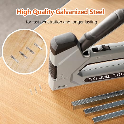 Heavy Duty T50 3/8 inch Staples 5000-Count, 20 Gauge Galvanized, for Pneumatic, Electric, Manual T50 Stapler Gun