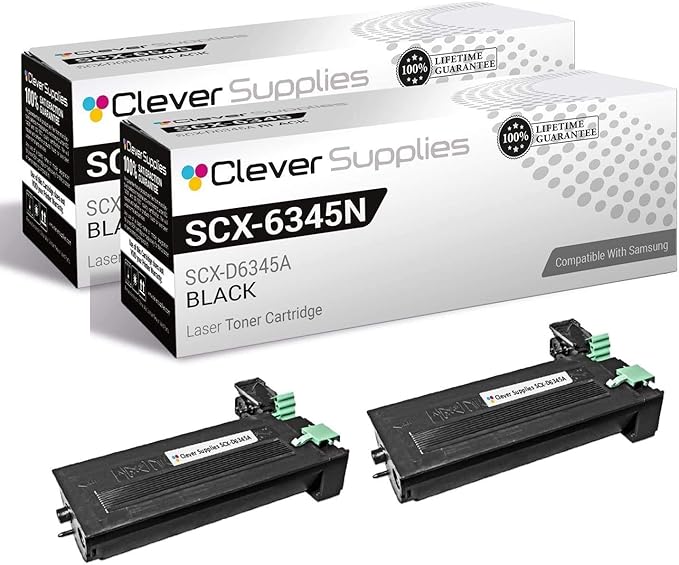 CS Replacement Toner Cartridge Compatible with Samsung SCX-6345N SCX-D6345A Black SCX-6345N, SCX-6345FN 2 Pack
