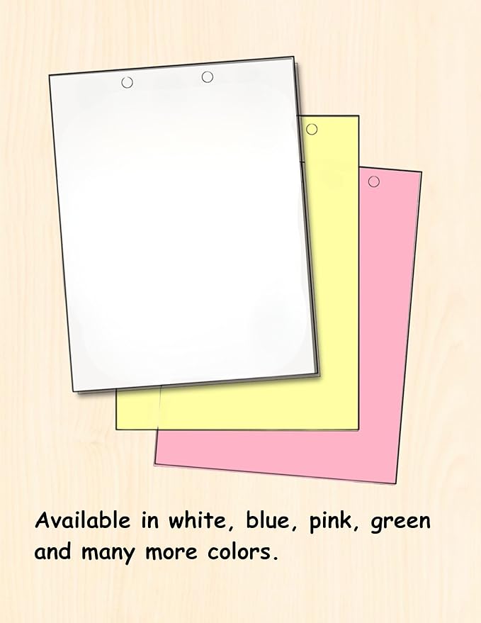 Limited Papers(TM) Writing and Copy Paper, Variation of Colors 8.5" x 11", 5 Hole Top-Punched, 20 Pound Text, 500 Sheets Per Ream. (500, Canary)