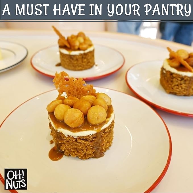 Oh! Nuts Macadamia Nuts - 3 lb - Dry Roasted Unsalted Macadamia Nuts - Oven Roasted - No Oil - Packed in New York Zip-Seal Bag for Exceptional Freshness