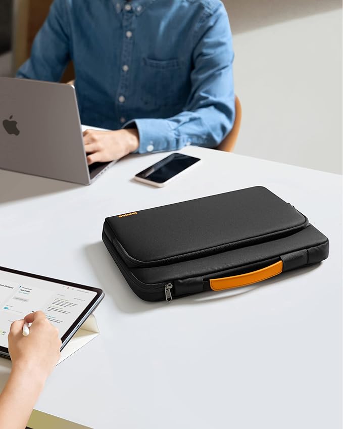 tomtoc 360 Protective Laptop Carrying Case for 2025 13-inch MacBook Air M4/A3240 M3/A3113 M2/A2681 M1/A2337, MacBook Pro M2/A2686 M1/A2337, iPad Pro M4 & iPad Air M3, Water-Resistant Laptop Bag