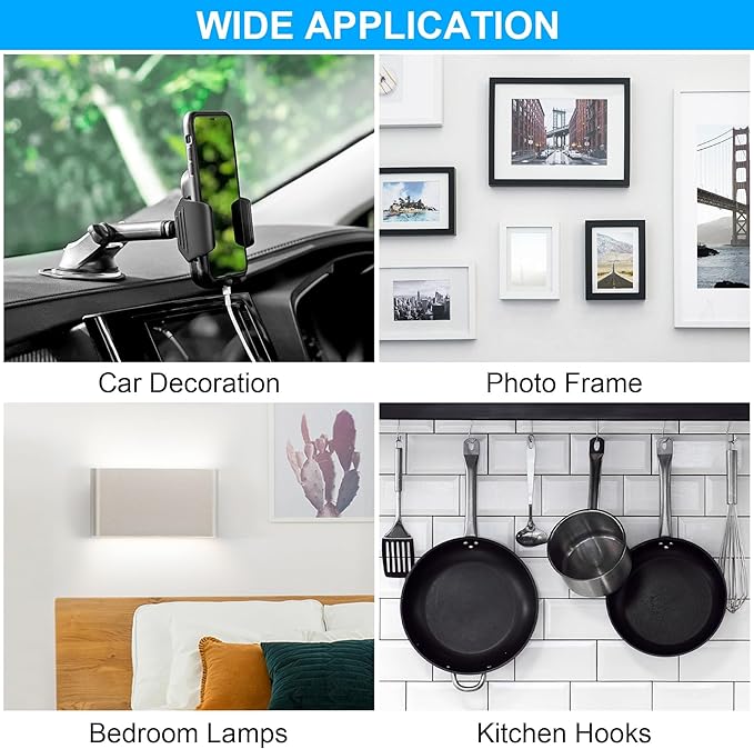 ToLanbbt Double Sided Foam Tape 0.39In x 10FT, Mounting Tape Heavy Duty, Strong Adhesive Weatherproof Seal Strips for DIY Craft Picture Poster, Car & Gap Filling Mountings, Home Office Decor (White)