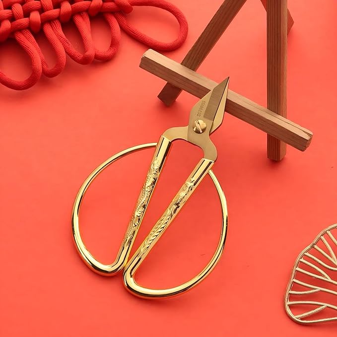 Gold Scissors, Ribbon Cutting Scissors for Grand Opening Ceremonies, Special Events Inaugurations and Ceremonies, Right/Left Handed 4.72"