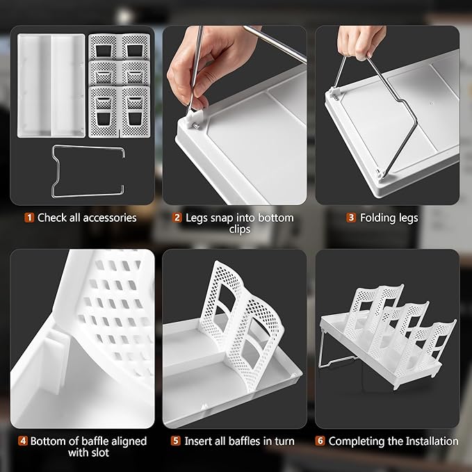 6-Slot Paper Cup and Lid Holder, Disposable Coffee Cup Dispenser, Upright Paper Cup Dispenser for Coffee Stations, Kitchens, Bars, Restaurants, Lounges (White)