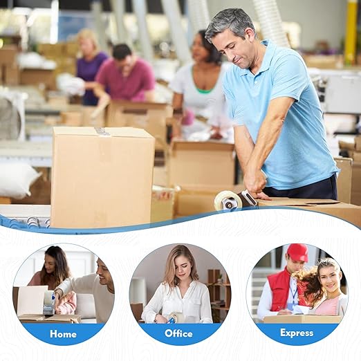 Packing Tape Heavy Duty Refill 36 Rolls Sealing Great for Packing Box Shipping and Moving Supplies Packaging 1.88" x 65 Yards 3" Core 2.0 Mil Thick Adhesive