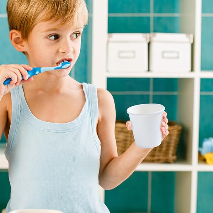 300 Count 3 oz Bathroom Cups, Disposable Mouthwash Cup, Small White Paper Cups, 3 Ounce Mini Espresso Cups, Ideal for Bathroom, Travel, Picnic