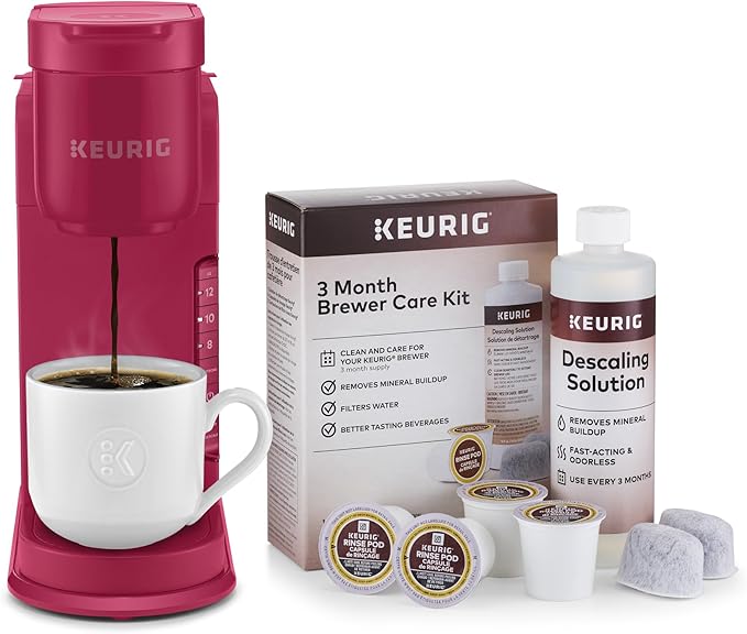 Keurig K-Express Single Serve K-Cup Pod Coffee Maker, 3 Brew Sizes, Strong Button Feature, 42oz Removable Reservoir, Holiday Berry