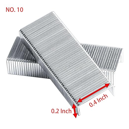 10000 Pcs 10# Mini Staples, 0.4 Inch x 0.2 Inch Stainless Steel Staples for Small Desk Top Stapler for Office and Home (10000, 10#)