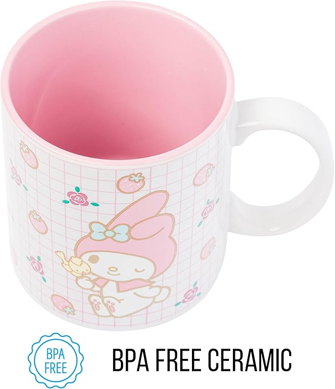 Silver Buffalo Sanrio Hello Kitty and Friends My Melody Ceramic Mug, 20 Ounces