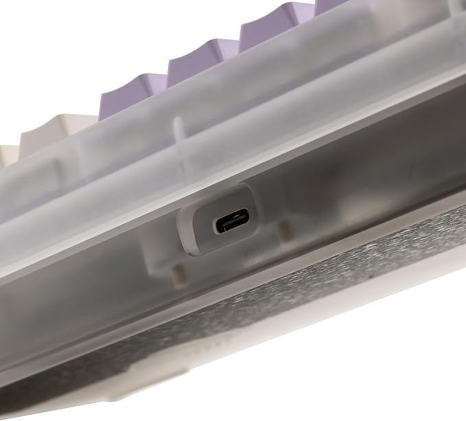 KEEBMONKEY WOBKEY Rainy 75 Aluminum HMX/JWK Switches Mechanical Keyboard with Superior Acoustics, Wired, BT, 2.4G Wireless Connectivity(Pro Purple(Acrylic Limited))