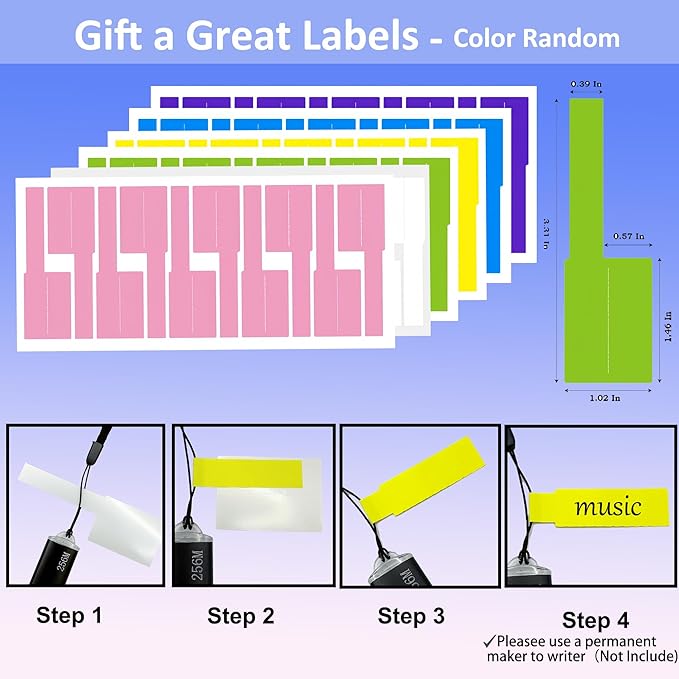 4GB USB Flash Drive 20 Pack Nicepicten FAT32 USB Thumb Drive Memory Stick Jump Zip Drive USB 2.0 Flash Drives 4GB with Lanyard & Label (Mixcolor)