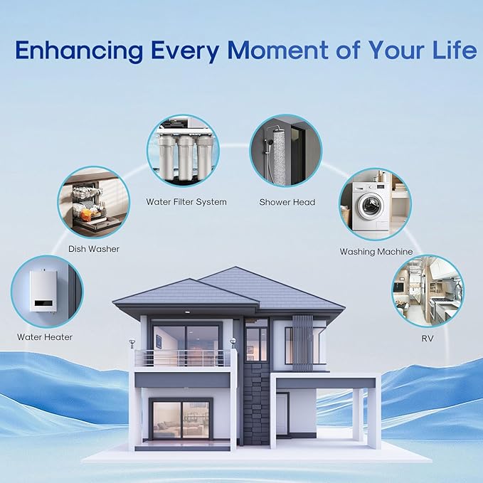 ICEPURE 10"X4.5",1 Microns Whole House Sediment Activated Carbon Water Filter Compatible with Dupont WFHDC8001, EP Series,EPM Series, CB-BB-10, GE FXHTC, GXWH40L, GXWH35F, GNWH38S, CTO10BB,2PACK