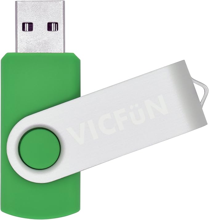 10 Pack 16GB USB Flash Drives USB 2.0 16GB Flash Drive Swivel USB Memory Stick,Green