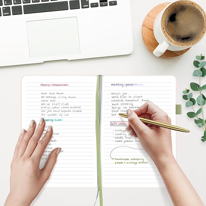 &And Per Se Lined Journal Notebook, 160 Pages, A5 5.7 x 8 inches College Ruled Thick Paper Notebook Journals for Writing, Hardcover Notebooks for Women Men Office School (Botanical Floral)