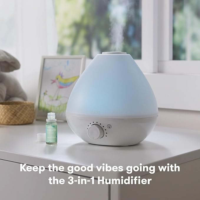 Frida Baby Breathefrida Vapor Bath Drops, Baby Congestion Relief with Eucalyptus Essential Oil for Humidifier, Aromatherapy Oil Help Baby Breathe Easy
