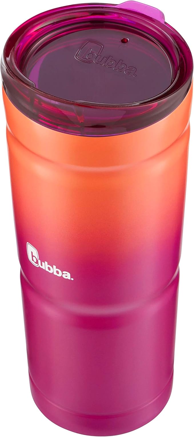 Bubba Envy S Vacuum-Insulated Stainless Steel Tumbler with Lid and Straw, 24 oz, Pink Sorbet