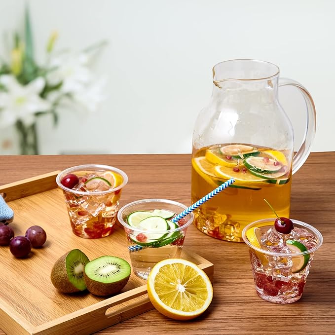 Lilymicky 1000 Pack 9 oz Clear Plastic Cups, 9 Ounce Disposable Plastic Drinking Cups, Crystal Clear, for Parties, Ceremonies, Events