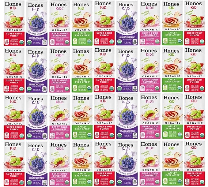 Honest Kid Assorted Organic Juice Drink Variety Pack, 6 Fl Oz (38 - Pack)