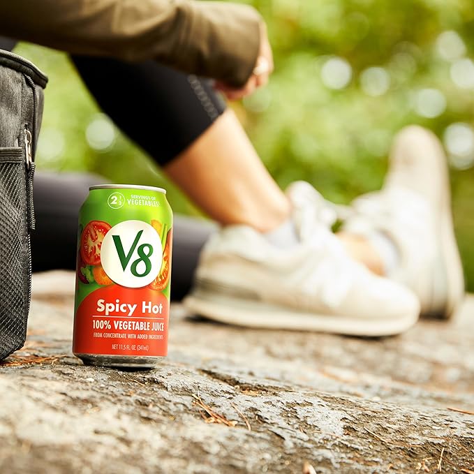 V8 Spicy Hot 100% Vegetable Juice, 11.5 fl oz Can (6 Pack)