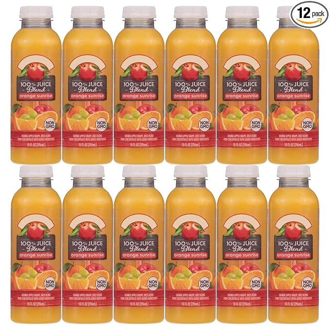 Apple nd Eve's 100% Juice Orange Sunrise Blend, 12 Bottles (10 fl oz Each)