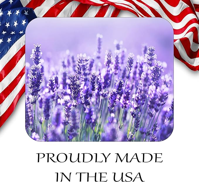 Floral Pattern Flower Mouse Pad Mat Mousepad for Desk Computer Laptop PC Gaming Home or Office Gift for Her Flowers (Lavendar MP105)