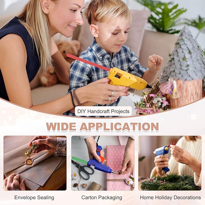 PATIKIL Hot Glue Sticks for Glue Gun, 20 Pcs Colored Hot Melt Adhesive Bulk Sticks for DIY Craft Projects Art Decoration Home Repairs, Rose Red (3.9" x 0.28")