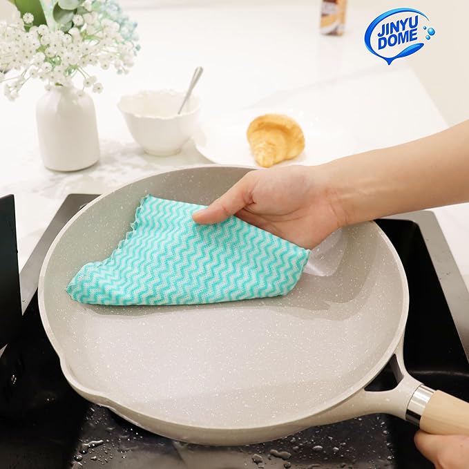 Handi Wipes Reusable Cloths, Green Disposable Kitchen Cleaning Towel Roll, Heavy Duty J Cloth,100 Count